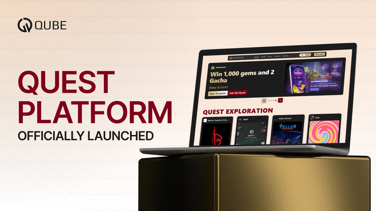 📢 Qube Quest Platform is LIVE ✅

We’re excited to launch our Quest Platform - designed to help clients in growing communities.

For clients➡️ efficient user acquisition.
For users ➡️ simple missions with rewards.

Join the first quest today: quest.0xqube.xyz/en