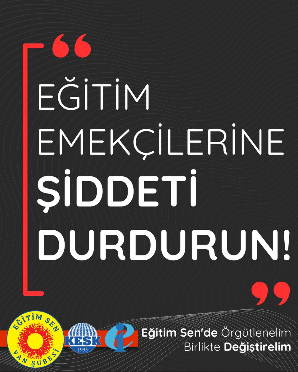 Şehit Kemal Görgülü Ortaokulunda görev yapan eğitim emekçisi arkadaşlarımız,  Erhan Şahin ve Rahmi Yücel Bora okul içerisinde, çocukların gözü önünde, sınıfını basan bir kişi tarafından bıçaklı saldırıya uğramış ve hastaneye kaldırılmışlardır. İş yerlerimizde can güvenliğimizin