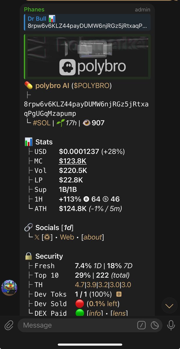2.4x profit on $POLYBRO

SENDING UP🚀
#SOLANA🧑‍💻

8rpw6v6KLZ44payDUMW6njRGz5jRtxaqPgUGqMzapump