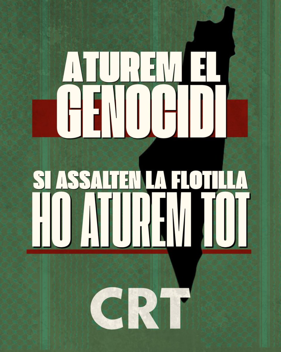 La lucha contra el genocidio en Palestina es la lucha de todxs lxs oprimidxs del mundo contra la barbarie capitalista, por la liberación de los pueblos de la opresión imperialista.

¡O para el genocidio o paramos todo! 
Si tocan la flotilla hay que movilizarse!