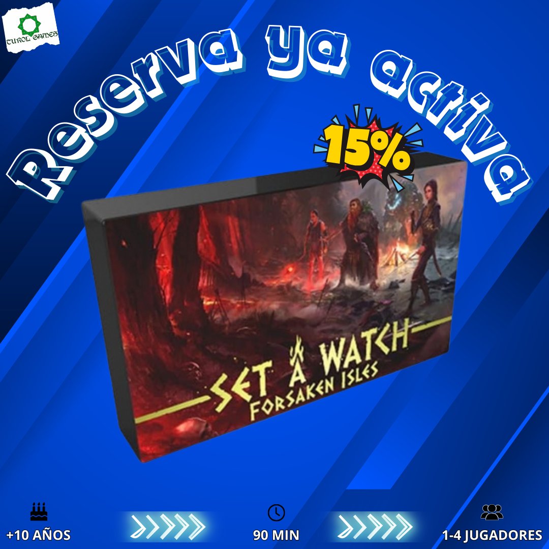 Set a Watch: Forsaken Isles (castellano) <a href="/Bumble3ee_Int/">Bumble3ee Interactive</a> 

Set a Watch: Forsaken Isles es una expansión para el juego de mesa Set a Watch que te ofrece vivir una aventura cooperativa en esta última expansión independiente.

👇Resérvalo en el link👇
turolgames.com/es/juegos-de-m…