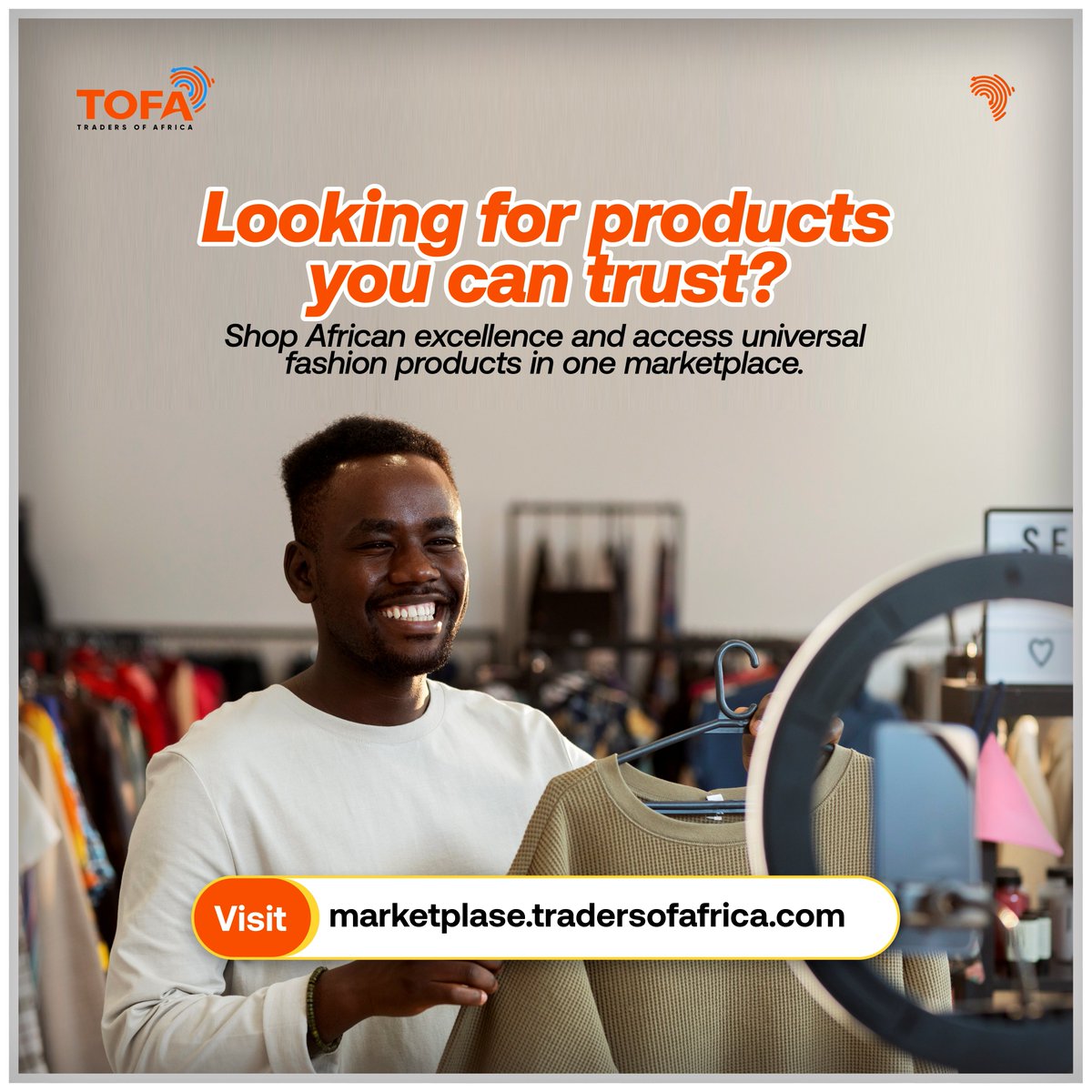 tofadotcom's tweet image. Looking for products you can trust?
With TOFA, shop African excellence and access universal goods in one marketplace.
💡 Secure transactions. 💡 Verified sellers. 💡 Global reach.
🛒 Start shopping today!"
👉 #ShopAndTrade #BuySellConnect #TOFA