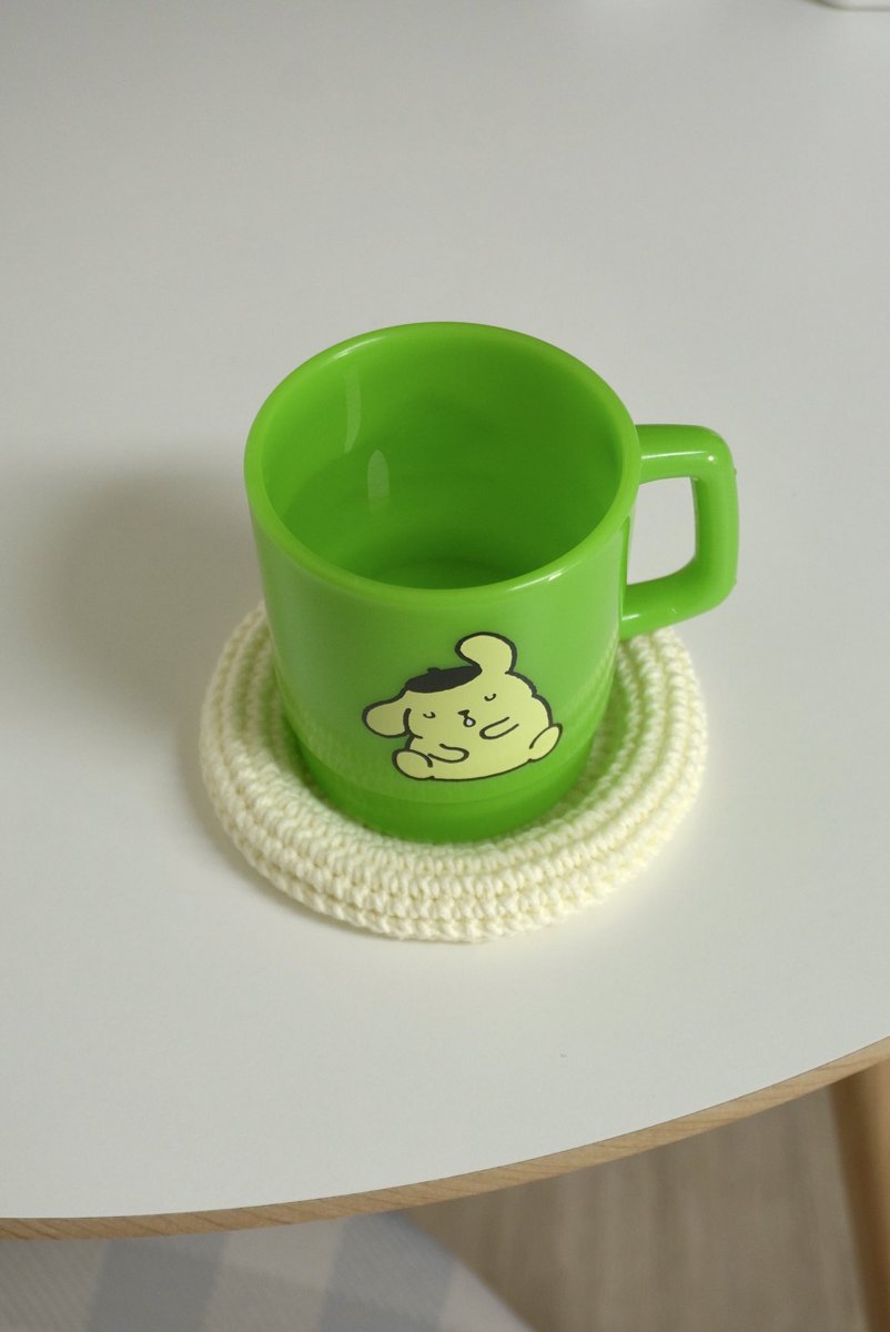 단추 티코스터를 뜨다 （╹ . ╹） ᵎᵎ