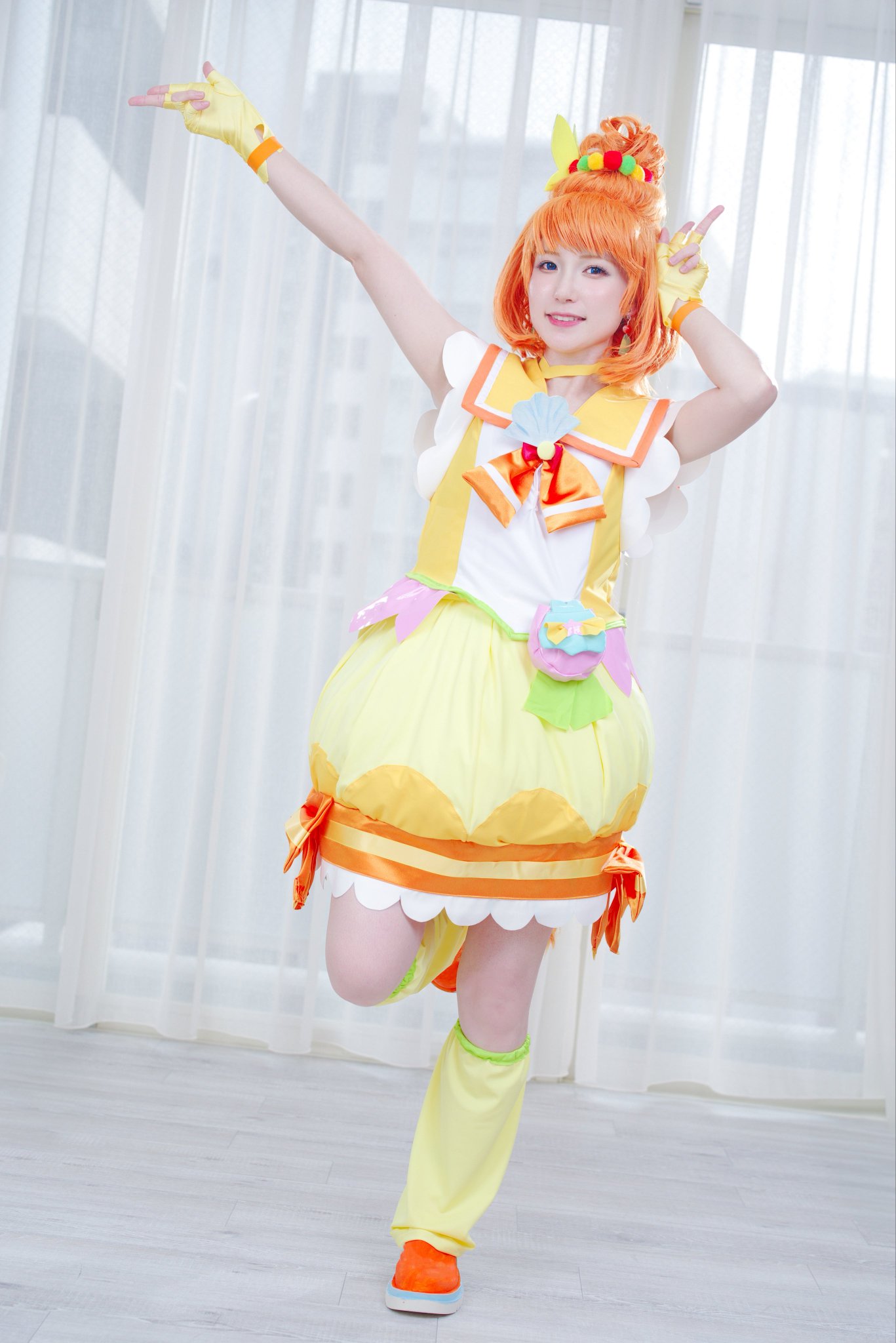 【最終値下げ】トロピカル〜ジュプリキュア キュアパパイア コスプレ衣装1式 トロピカル〜ジュ！プリキュア✨キュアパパイア コスプレ 一式 【公式