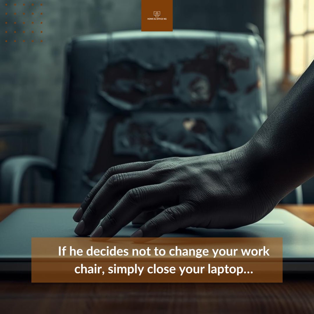 homendofficeNg's tweet image. The beauty of this excuse is that it can be considered a valid excuse, provided that the chair gives you discomfort during work hours.

On a more serious note take your posture health seriously. You deserve the best!
#ergonomicchair #officechair   #HomendOffice
