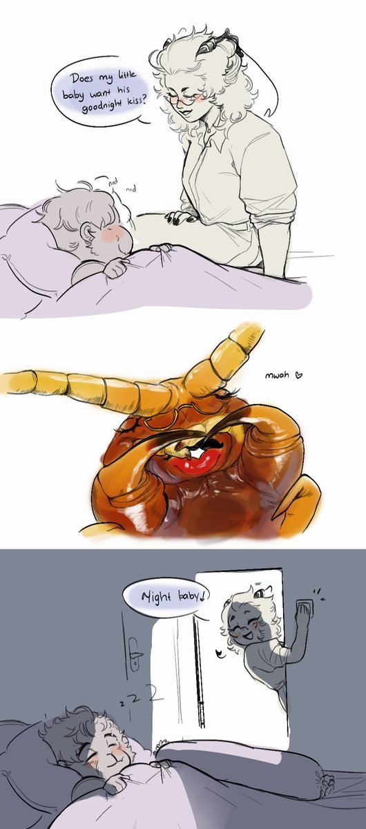 Mother's kiss 🪲🙉
Actually <a href="/RainStrive/">Rain Strive 🍉</a> pitched this idea, i had to draw this lmfao. its so cursed and for what 😭