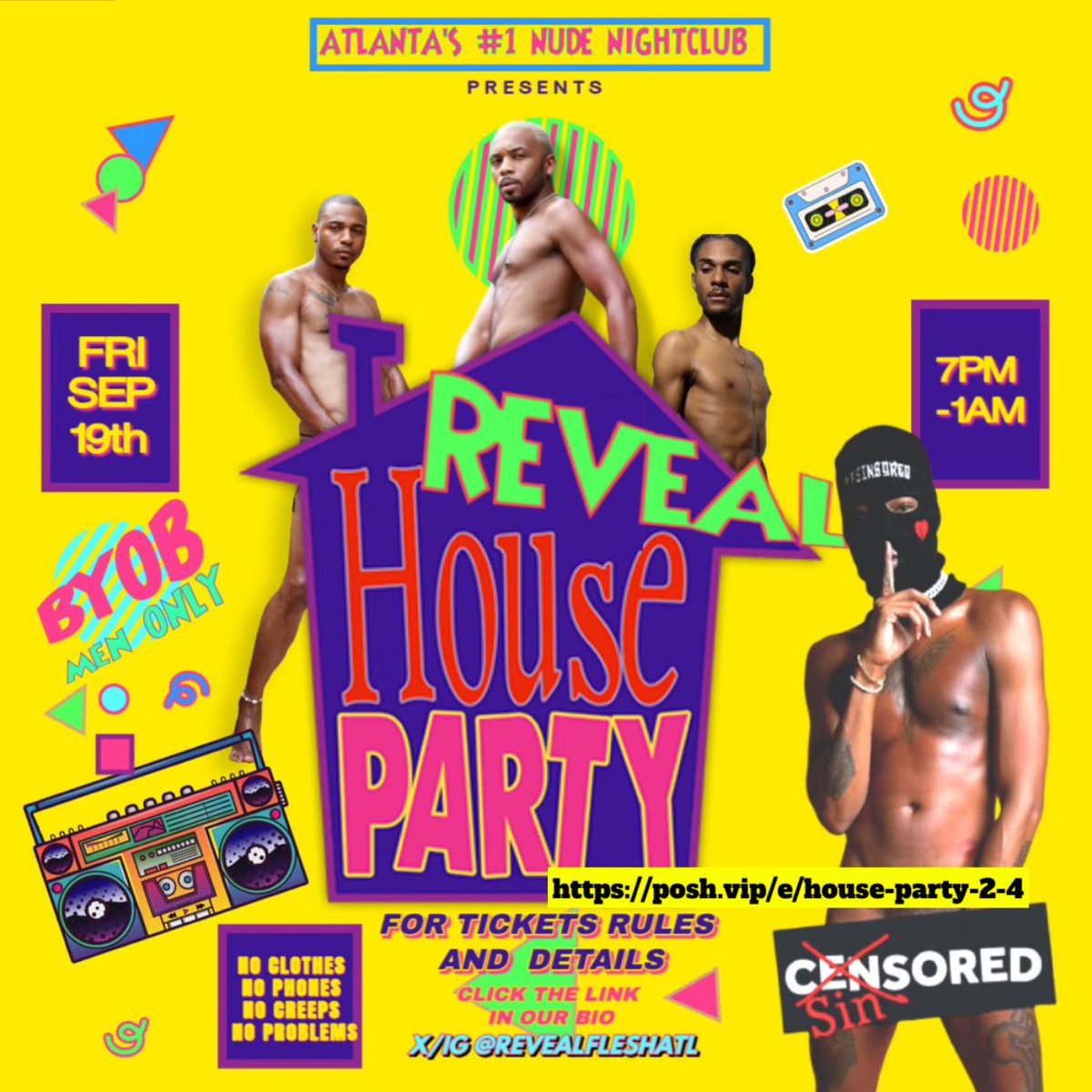itsRyanMarcus's tweet image. It’s going down TONITE, Sept 19 for a 2nd time…the ReVeal House Party!

Atlanta’s # Nude Nightclub goes House Party!

All men! All nude! All fun and games!

Don’t meet me there , MEAT me there! 😜

Brought to you by @ReVealFLESHATL

Get your tickets:
posh.vip/e/house-party-