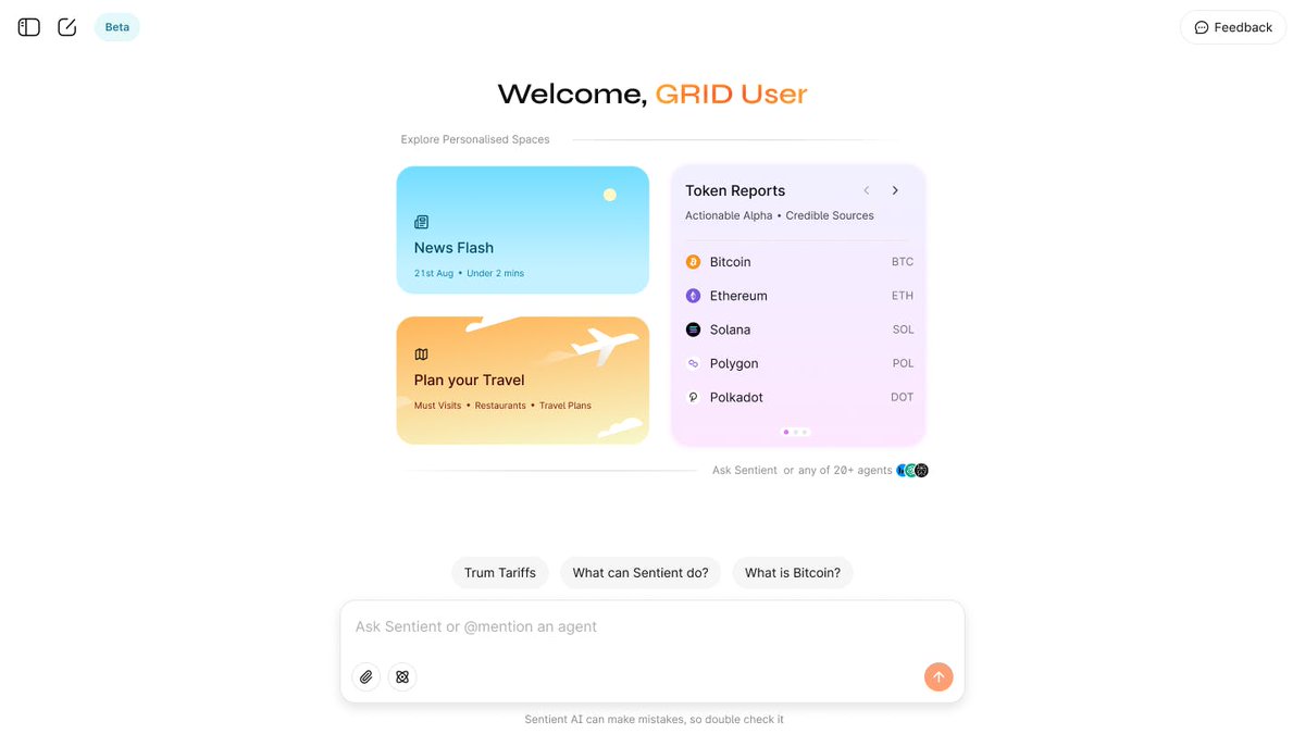 The evolution continues: Sentient’s GRID + Spaces are live.
Community intelligence is rising — and outperforming closed AI labs.
This is the future of AGI. 🌟
<a href="/SentientAGI/">Sentient</a>