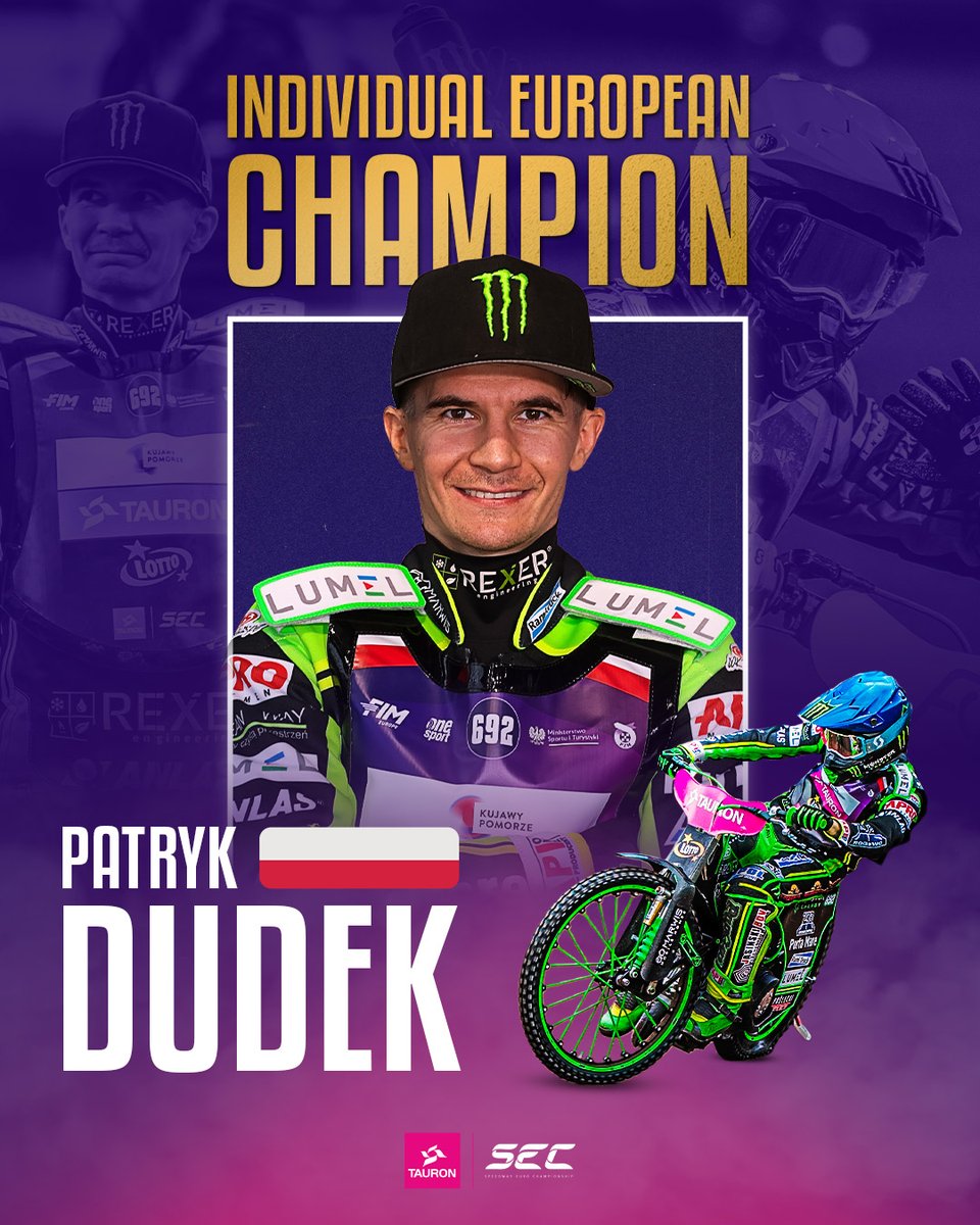 AND NEW 🔥

Patryk Dudek is the 2025 Individual European Champion 🏆

Well deserved, Duzers 🙌
