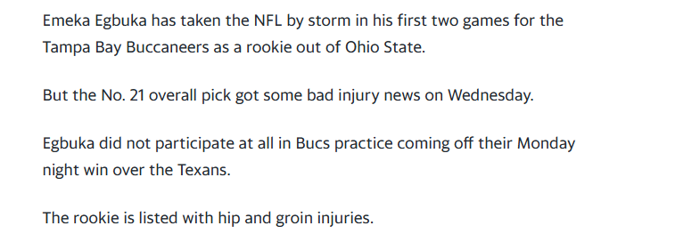 What in the world is this writing...

<a href="/YahooSports/">Yahoo Sports</a> a player missing practice is them "getting bad news"? Is this an AI-generated blurb? That makes no sense
