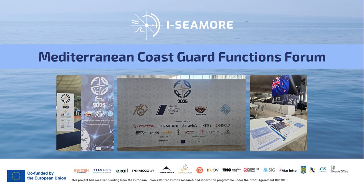 📢 I-SEAMORE at the 𝗠𝗲𝗱𝗶𝘁𝗲𝗿𝗿𝗮𝗻𝗲𝗮𝗻 𝗖𝗼𝗮𝘀𝘁 𝗚𝘂𝗮𝗿𝗱 𝗙𝘂𝗻𝗰𝘁𝗶𝗼𝗻𝘀 𝗙𝗼𝗿𝘂𝗺 in 📍 Rome!

<a href="/aeat/">Agencia Tributaria</a> attended the forum that brings together countries from across the Mediterranean to improve maritime security through training and cooperation 🤝

#EUproject