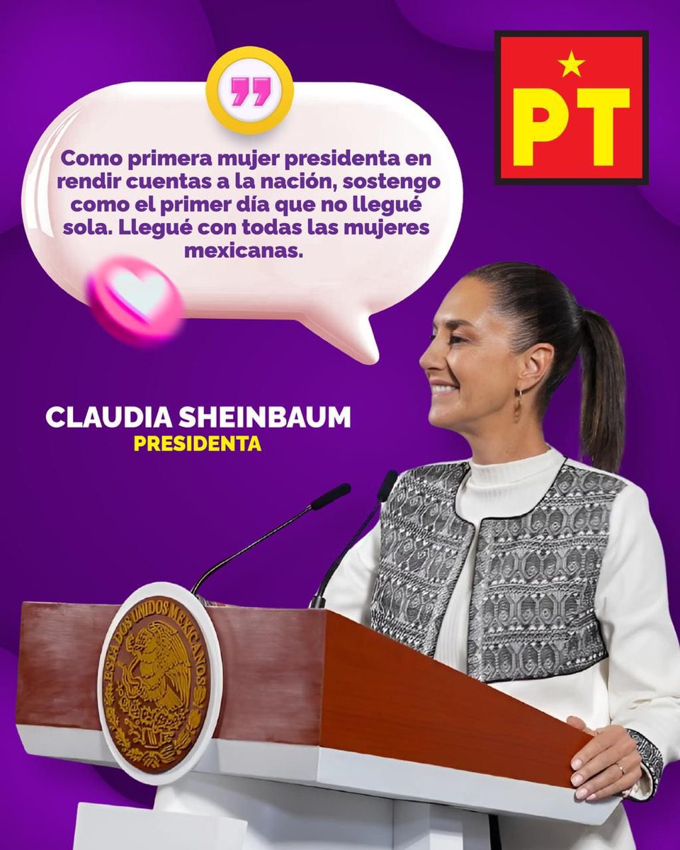 Hoy, las mujeres de México están en la historia, en el presente y en el futuro de la transformación. Con el Partido del Trabajo, la voz de las mujeres se convierte en fuerza, dignidad y esperanza para todo el pueblo.

#PTesla4T