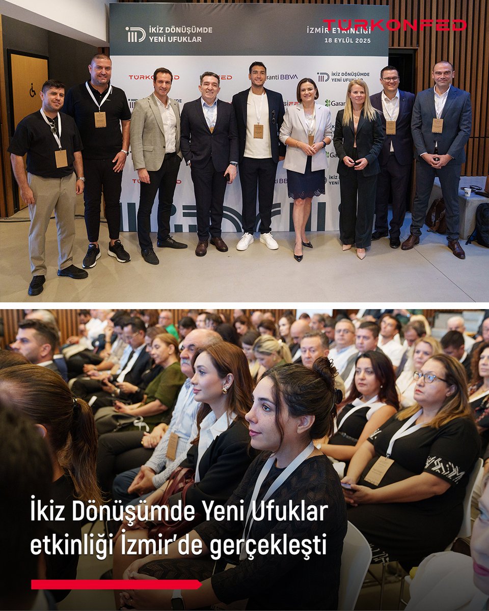 Garanti BBVA iş birliğiyle hayata geçirdiğimiz “İkiz Dönüşümde Yeni Ufuklar” projemizin ikinci buluşması, üye federasyonumuz BASİFED’in ev sahipliğinde ve İzmir Büyükşehir Belediye Başkanı Dr. Cemil Tugay’ın teşrifleriyle İzmir’de gerçekleşti.

TÜRKONFED Yönetim Kurulu’nu
