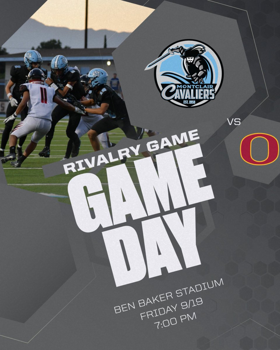 Montclair Football takes on their RIVAL today!
CAV Crazies come out and support!
#bewareTHEclair