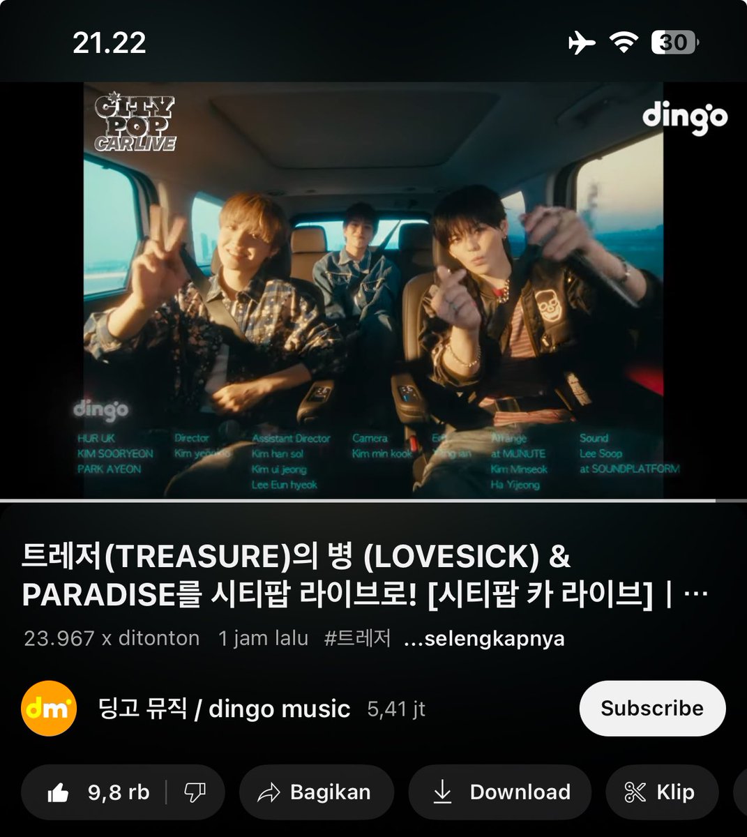 Giveaway special Doyoung at Dingo Music

50k for 2 winners
(All fandom can join this)

Rules :
— RT like this tweet
— screenshot awal dan akhir seperti contoh dibawah , jangan lupa watermark dan ada jam💗
— like juga youtube dingo music, dan sertakan hastag BR Doyoung disetiap