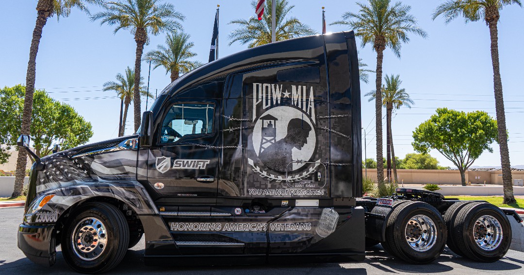 SwiftTransport's tweet image. We remember and honor our POW-MIA heroes. 🖤