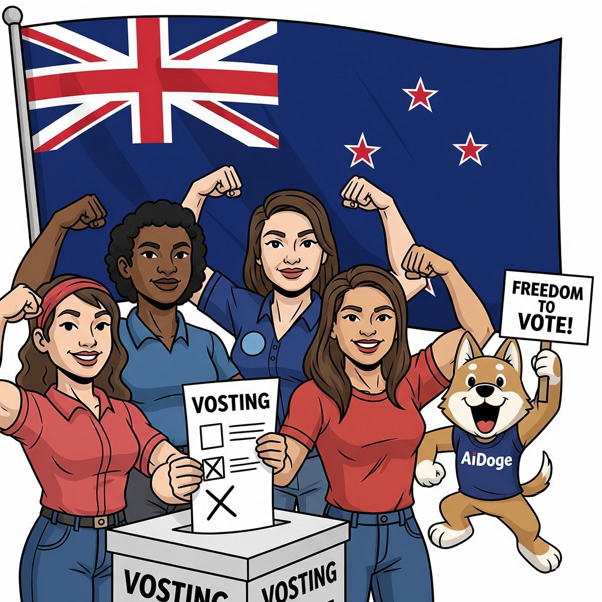 AIDOGE21's tweet photo. π³πΏ On this day in 1893, New Zealand became the first country to grant women the right to vote π³οΈβ¨
A bold step toward equality that changed history forever. πͺ
$AIDG also believes in breaking barriers β from memes to moon ππΆ
Join us π https://t.co/Sj7y0WZBPM
#NewZealand #AIDG https://t.co/KyF6gXOeFG