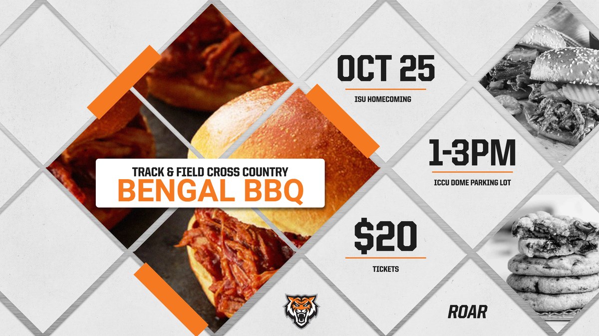 Its BBQ season! Help support the ISU Track and Field Cross Country teams by getting your tickets to the Bengal BBQ today. Proceeds from the BBQ go directly to the team and help with team gear, equipment, and travel. ROAR Bengals ROAR!
fundraise.givesmart.com/vf/2025XCTFBBQ…