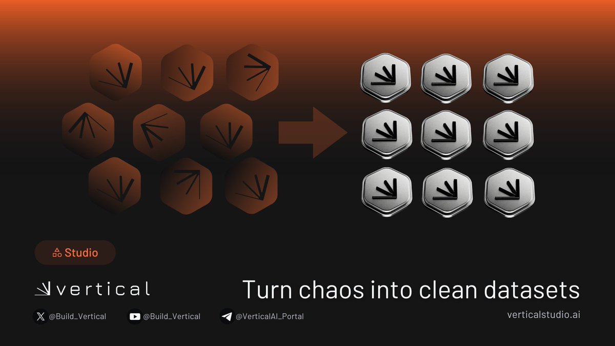 Garbage in = garbage out

A fundamental part of customizing AI is the data you feed it

That’s why we built the Dataset Creation Agent for Vertical Studio 🟧

Upload PDFs, Excels, CSVs, docs - we clean the mess so only quality goes in, and quality comes out

Launching next week