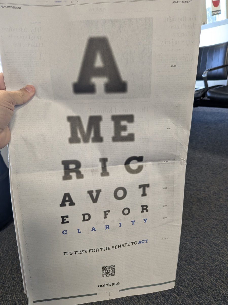 Flight delay, and this ad, sparked an hour long Crypto 101 lesson with a small group of folks at IAD this morning. 😂​😂​😁