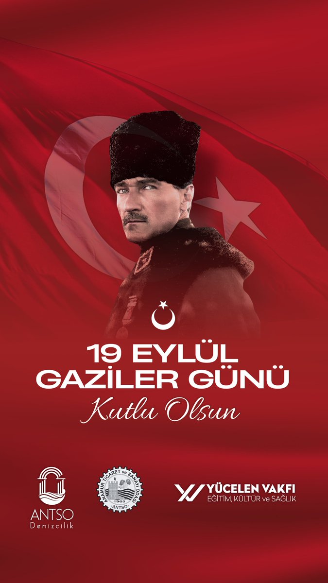 19 EYLÜL GAZİLER GÜNÜ KUTLU OLSUN!