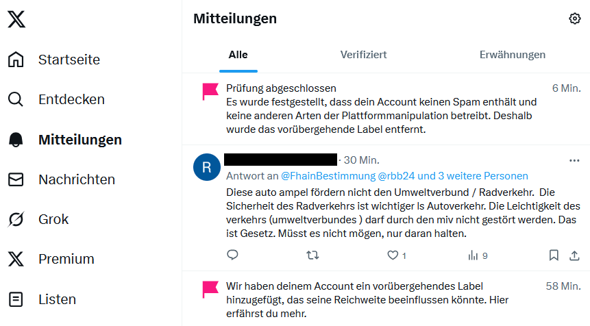 Haben wir die Autobahn-Betonlobby so verärgert, dass sie uns bei X gemeldet hat? Fast 1 Stunde war unser Account mit einem Spam-Label markiert. Dann die schnelle Entwarnung. Das #A100Stoppen Bündnis lässt sich nicht einschüchtern! Mehr Infos hier: a100stoppen.de

Details