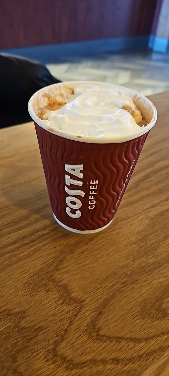 When you pay £4.45 for a small Maple Hazel Latte <a href="/CostaCoffee/">Costa Coffee</a>....you're not asked if your sitting in....nor do you get the sprinkles shown on the lovely advertised photos. Instead you get flat cream and no sprinkles. Worth every penny this....NOT.