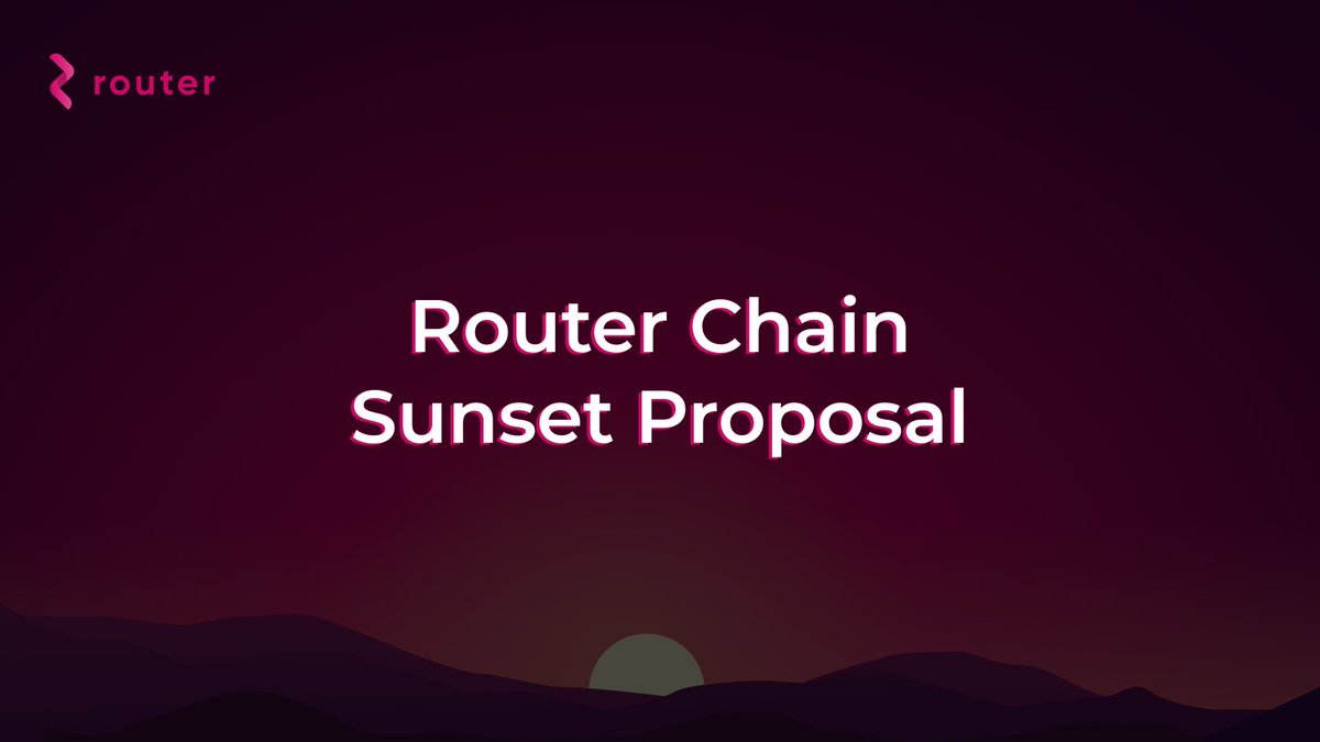 routerprotocol's tweet image. DAO Vote is Live: Proposal to Sunset Router Chain

Voting Window: September 19, 2025, 2 PM UTC — September 24, 2025, 2 PM UTC

Voting Link: snapshot.box/#/s:routerprot…

With OGA, our focus shifts from running an L1 → to powering open, scalable liquidity + rebalancing infra.

Read in…