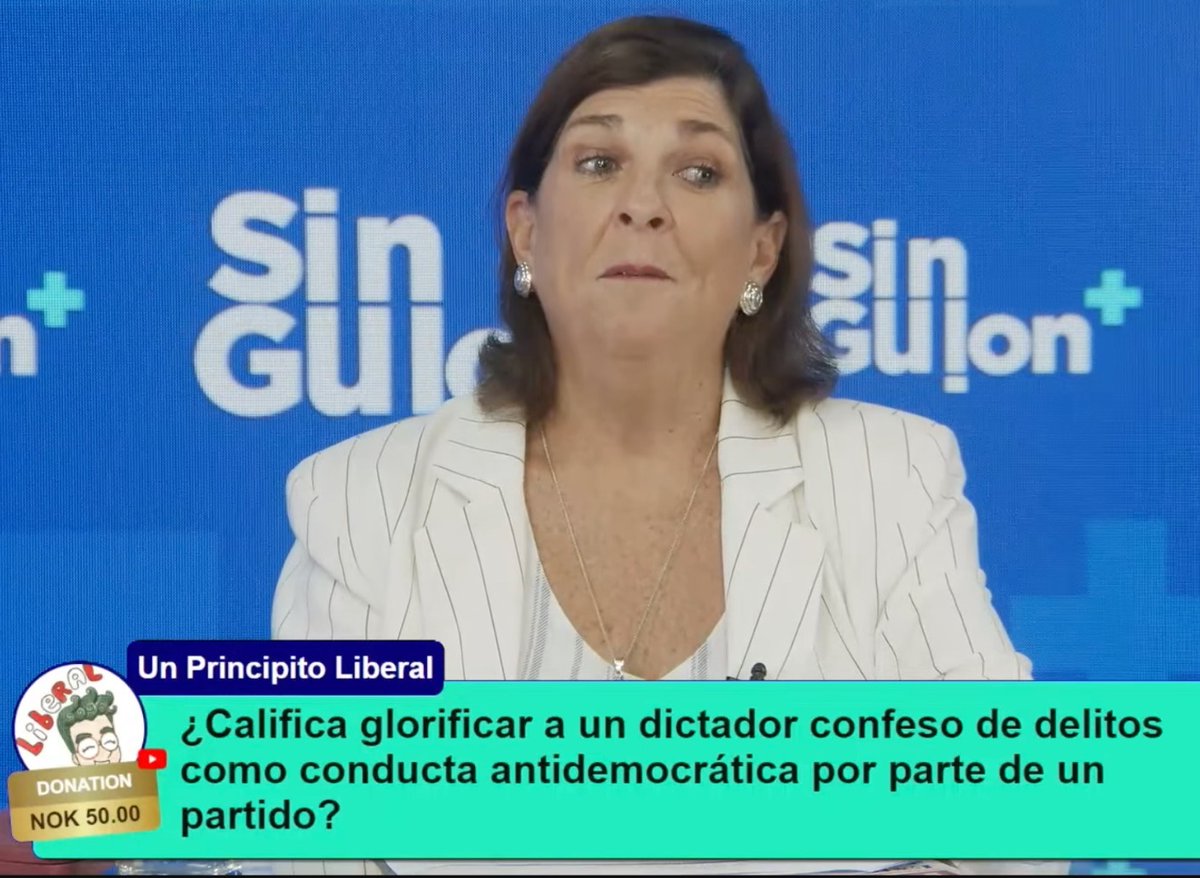 En su momento la duda también llegó a <a href="/rmapalacios/">Rosa María Palacios</a> 
"¿Califica glorificar a un dictador confeso de delitos como conducta antidemocrática por parte de un partido?"

Pregunta sincera.
