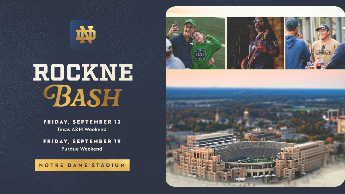 Join us 𝐓𝐎𝐍𝐈𝐆𝐇𝐓 for the final Rockne Bash of the season! Tickets are $12 for adults (ages 12+), and children 11 and under are free. Get your tickets ahead of time at go.nd.edu/bash <a href="/16NewsNow/">WNDU</a> <a href="/WSBT/">WSBT 22</a> <a href="/FightingIrish/">The Fighting Irish</a>