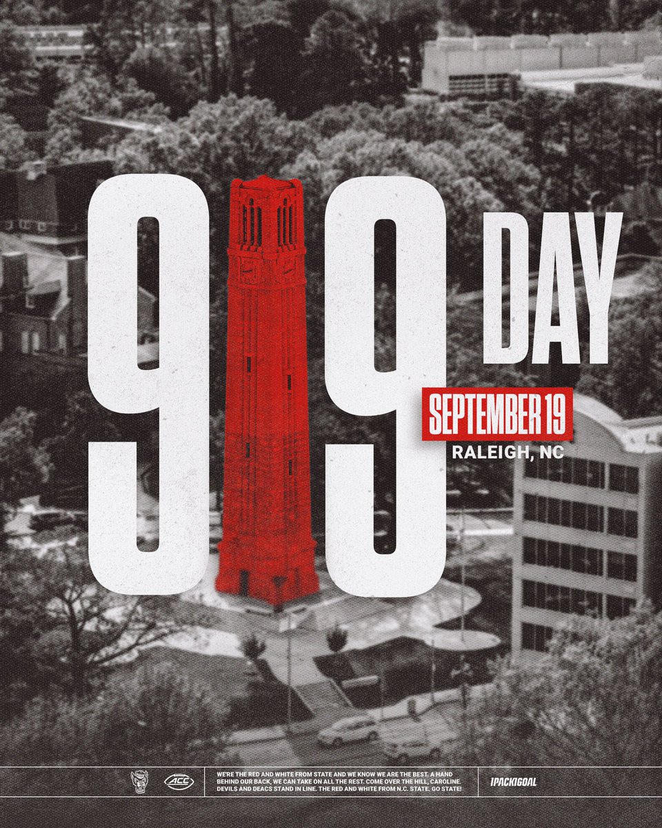 Happy 919 Day #WPN! 

#1Pack1Goal