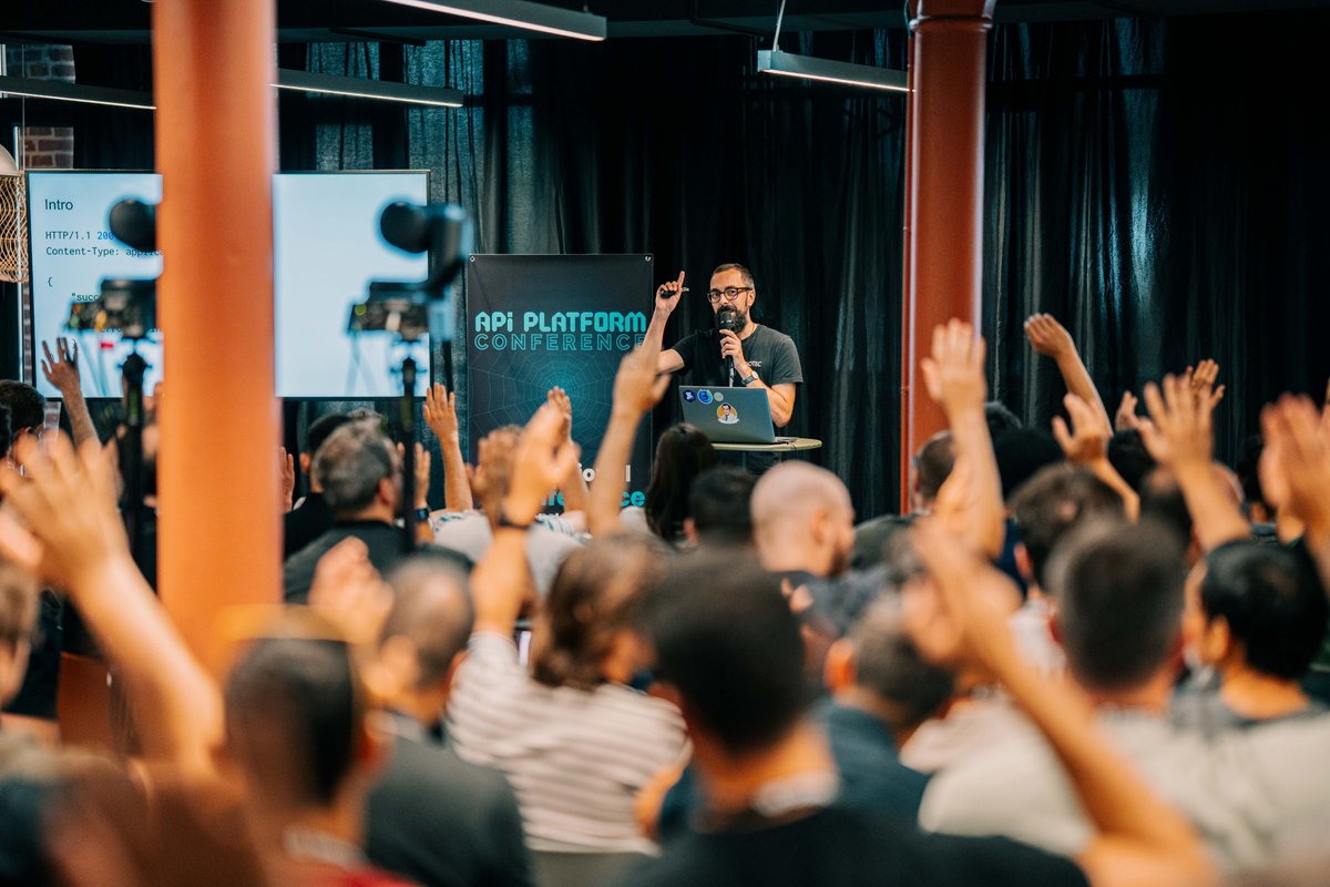 ApiPlatform's tweet image. 🔴 Live at #APIPlatformCon 2025: talks by Clément Herreman and Gina Peter Banyard