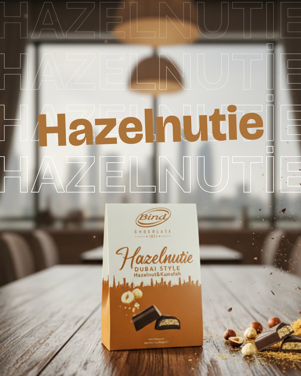 Fındığın eşsiz aromasıyla tel kadayıfın ince dokusu bu pakette buluştu! 😍

Bind Chocolate’ın "Hazelnutie Dubai Style" lezzeti, Dubai’den ilham aldı, damağınıza unutulmaz bir deneyim sunmak için üretildi. ✨