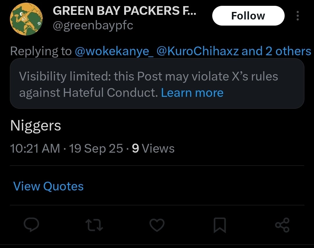 wokekanye_'s tweet photo. @KuroChihaxz @greenbaypfc @RainyAthens @SpencerHakimian Pussy https://t.co/6NmdmRJe5n