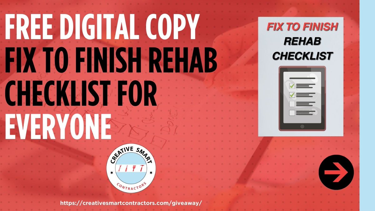 csccontractor's tweet image. Fix-to-Finish Giveaway closes at midnight tonight
Win:
$100 Home Depot card
CMA + Strategy Call
Rehab Checklist

Enter now: creativesmartcontractors.com/giveaway/

#creativesmartcontractors #chicagorealestate #chicagoinvesting #realestategiveaway