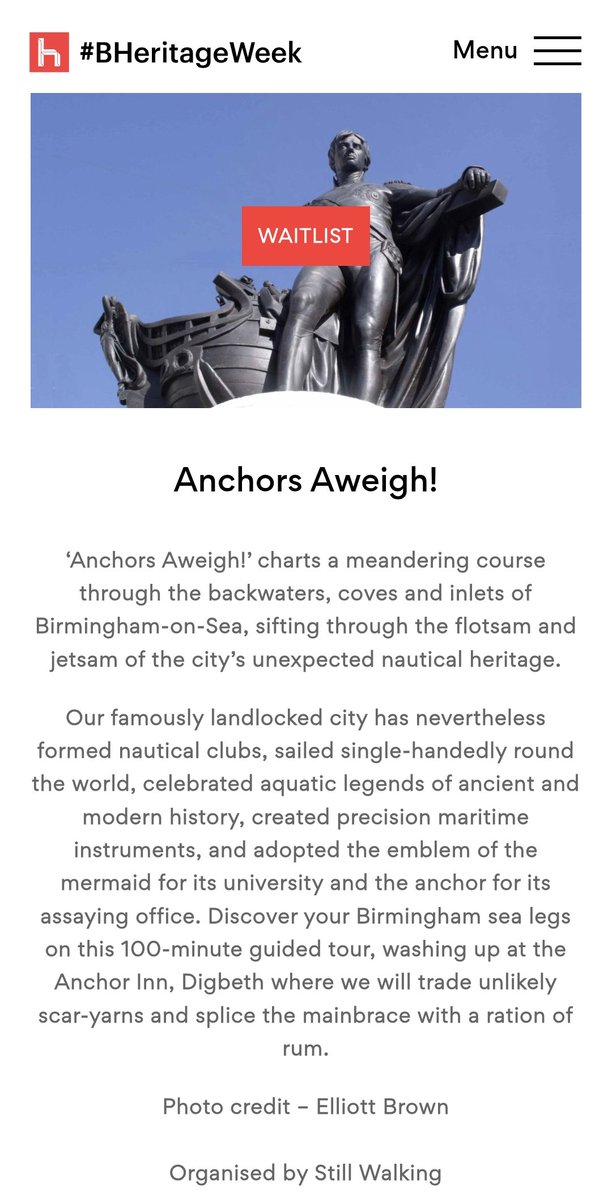 Thanks <a href="/BHeritageWeek/">Bham Heritage Week</a> Horatio Nelson @bullring photo.