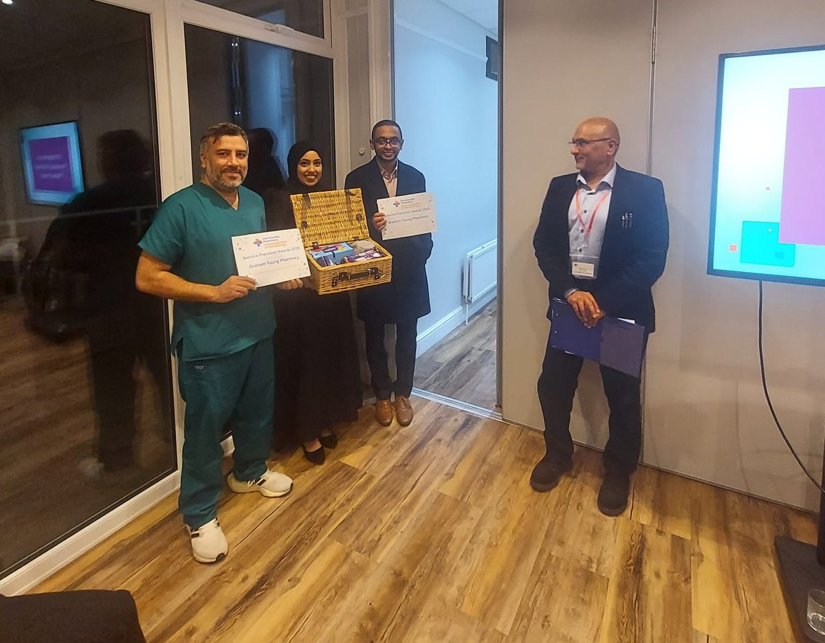Graham Young Pharmacy picked up two of our awards on Tuesday evening for the Pharmacy Contraception Service and Pharmacy First Minor Illness consultations.