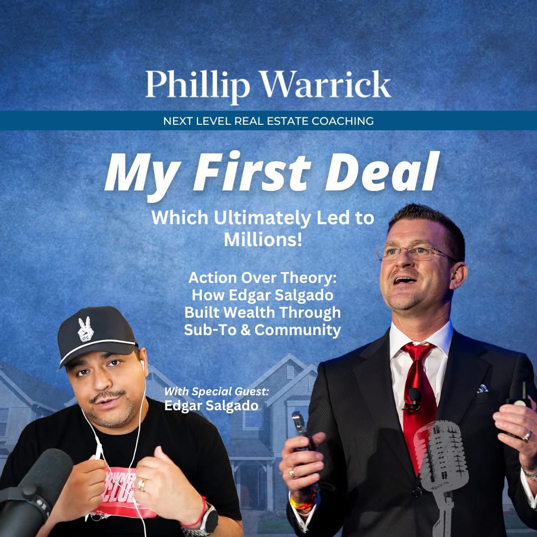 phillipwarrick's tweet photo. Edgar “The Connector” Salgado proves that action beats theory every time.

Hear how he used creative finance, partnerships, and persistence to build impact + wealth. 

https://t.co/hpFGVe5YXF 

#MyFirstDealPodcast #RealEstateInvesting #CreativeFinance https://t.co/zBLTojSSrY
