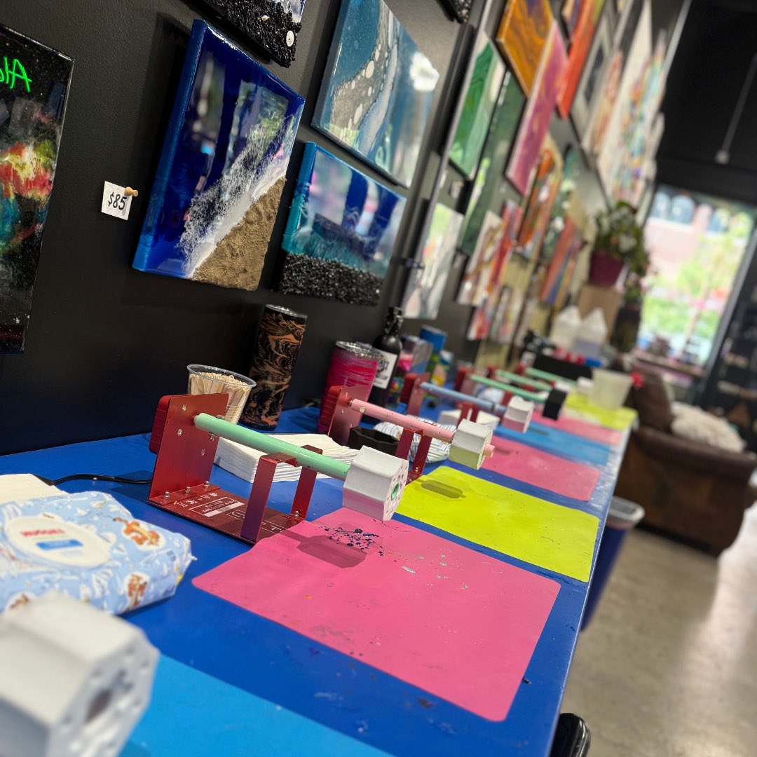 Pour. Swirl. Create. 🎨✨
Hawaiian Fluid Art at Belmar is the spot to make your own masterpiece.

#Belmar #LakewoodColorado #FluidArt