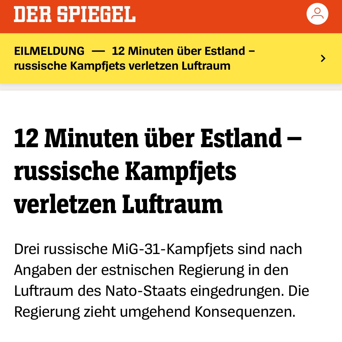 Drohnen in Polen, Jets in Estland und eine NATO/EU die scheinbar immer noch nicht abschreckend genug handelt.

Wie viele Grenzen muss Russland noch überschreiten, bis alle mal ins echte Handeln kommen?
