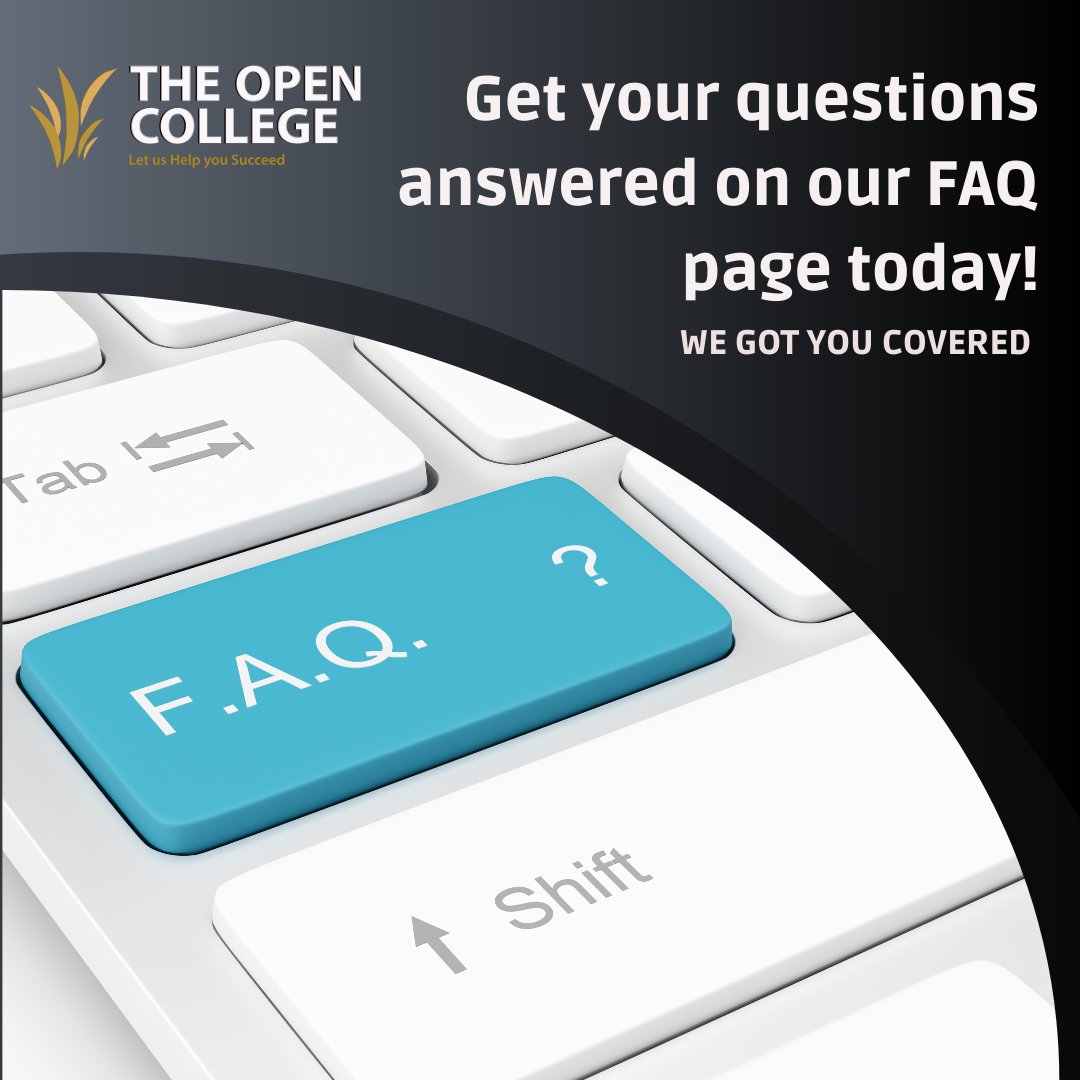 The Open College (@theopencollege) on Twitter photo Whether you're exploring how to register for a course, which area you would like to study, or how best to succeed in your chosen field, our FAQ section has you covered. 👩🎓
 
theopencollege.com/frequently-ask…
 
#LearnWithConfidence #OpenCollegeFAQs #QQI #OnlineLearning #StudentSupport Whether you're exploring how to register for a course, which area you would like to study, or how best to succeed in your chosen field, our FAQ section has you covered. 👩🎓
 
theopencollege.com/frequently-ask…
 
#LearnWithConfidence #OpenCollegeFAQs #QQI #OnlineLearning #StudentSupport