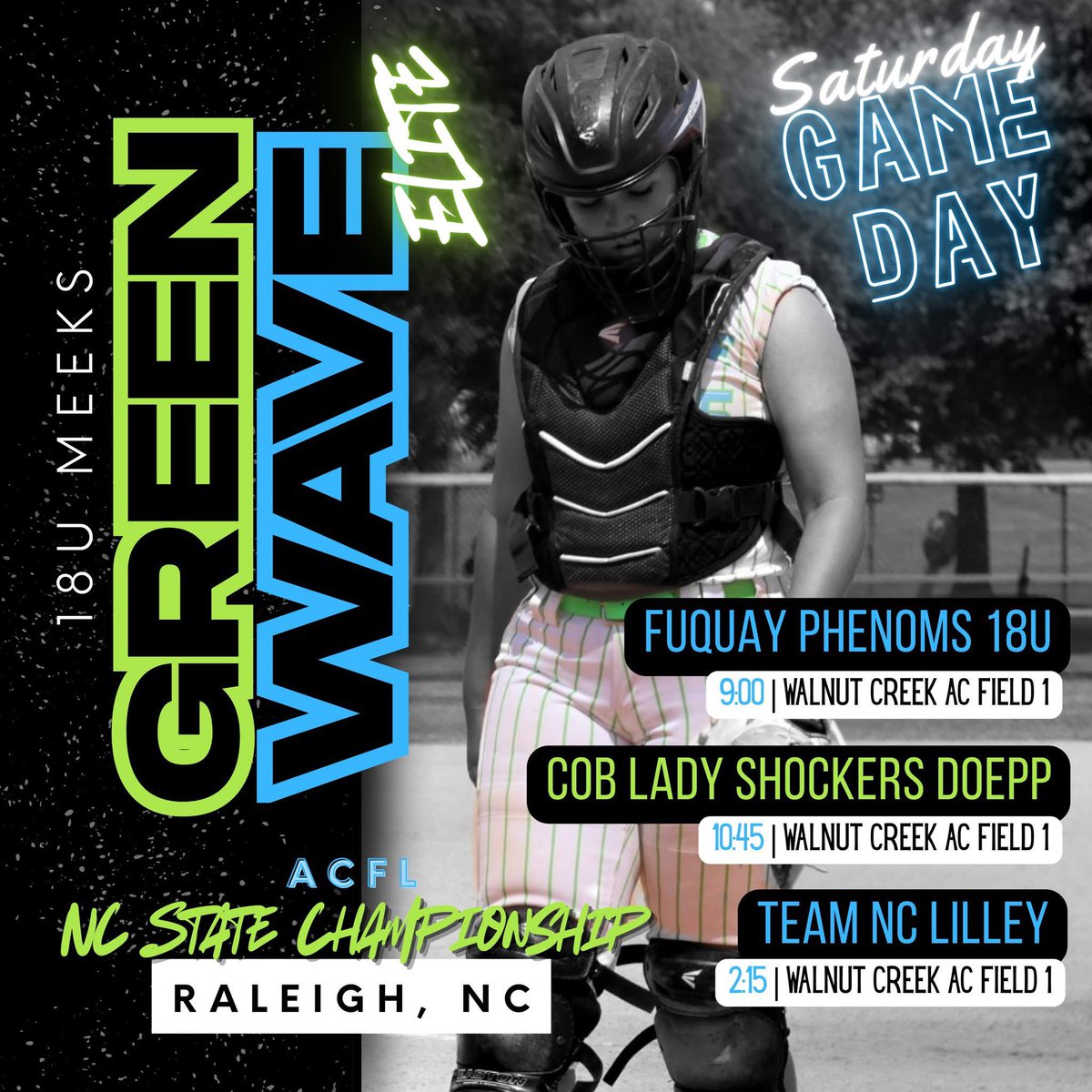 So excited to play in Raleigh this weekend with my team! #grind #acfl <a href="/GreenWaveElite/">GreenWave Elite Softball</a> Lets Go! 💚💙