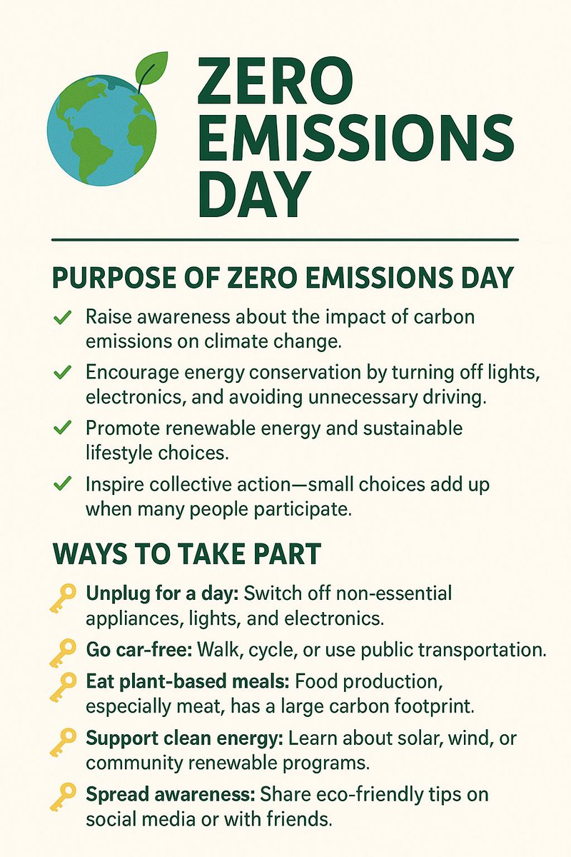 HLGSWRTH's tweet photo. September 21 is Zero Emissions Day, a global movement that encourages people to give the planet a day off from fossil fuels—reducing energy consumption, cutting emissions, and reflecting on sustainable choices. Sustainability initiatives are a top priority for Hollingsworth. https://t.co/UyqQzntb5V