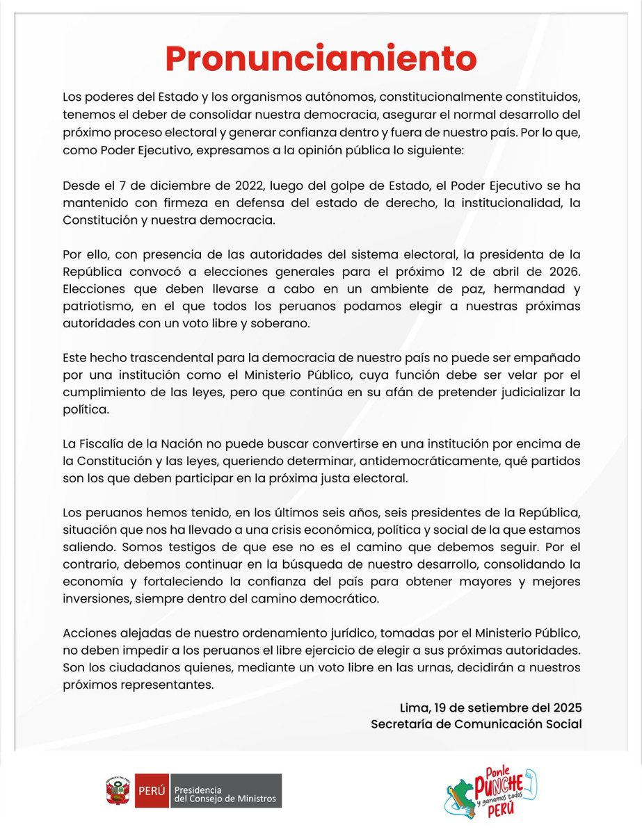 rmapalacios's tweet photo. Apoyo de Dina a Keiko: https://t.co/fXJC82bwZL