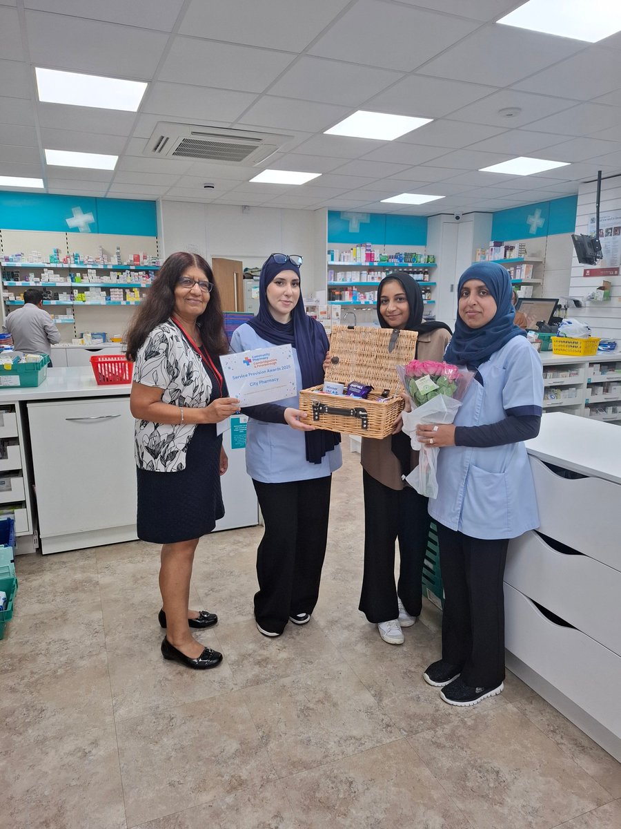 The award for the Hypertension Service was presented to City Pharmacy in Peterborough