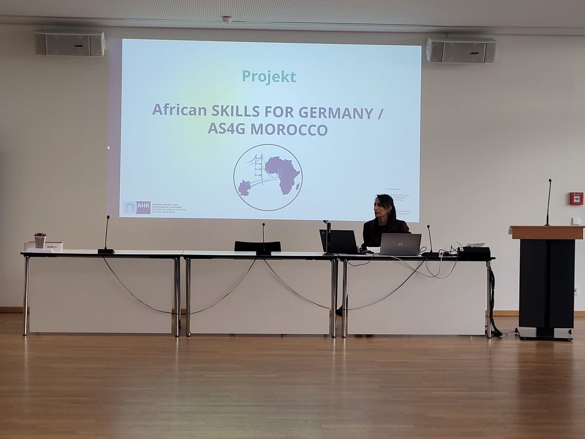 📢 [𝗔𝗛𝗞 𝗡𝗲𝘄𝘀]🚀🇩🇪🇲🇦Zum Abschluss ihrer Roadshow präsentierte Sara RAZZI (Projektleiterin, African Skills for Germany – AS4G, AHK Marokko) das Projekt beim Kollegengespräch der IHKs in Baden-Württemberg bei der IHK Region Stuttgart.