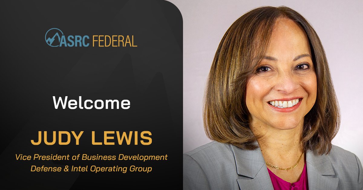 We welcome Judy Lewis as Vice President of Business Development for #ASRCFederal Defense &amp; Intelligence Operating Group!

Learn more: asrcfederal.com/asrc-federal-h…

#GovCon #Defense #Intelligence
