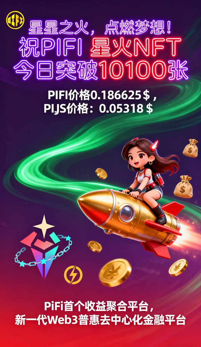 Web3_1001's tweet image. 祝贺🎉PIFI星火NFT将突破10100张！

#PIJSwap #PIFI #Pinetwork #btc #bnb