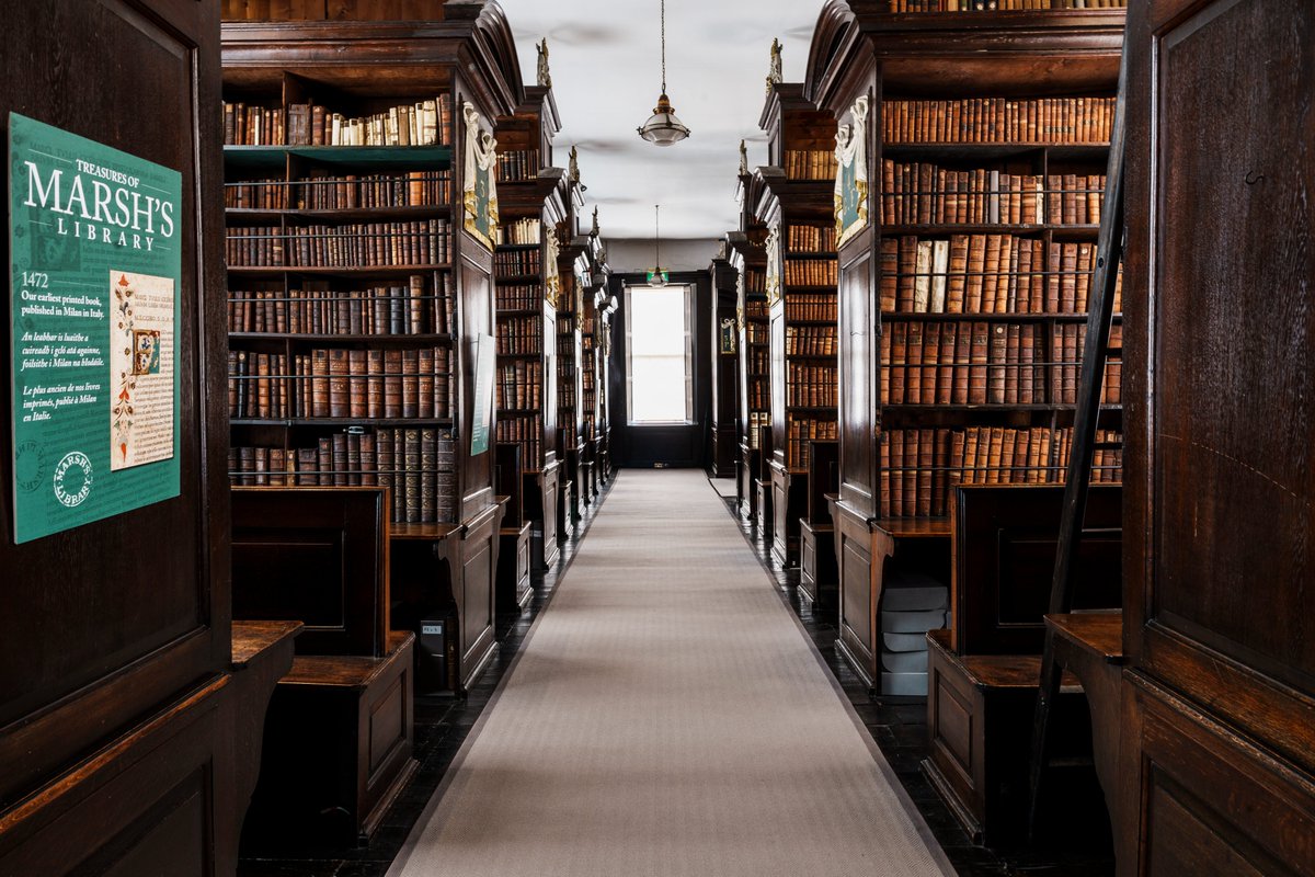 MarshsLibrary's tweet image. Less than two hours until we kick off our Culture Night 2025 tours! Join us for a free guided tour of Ireland&apos;s oldest public library this evening from 5.45pm to 8.45pm. No booking necessary; first come, first served! #CultureNight @CultureNight @CultureNightDub