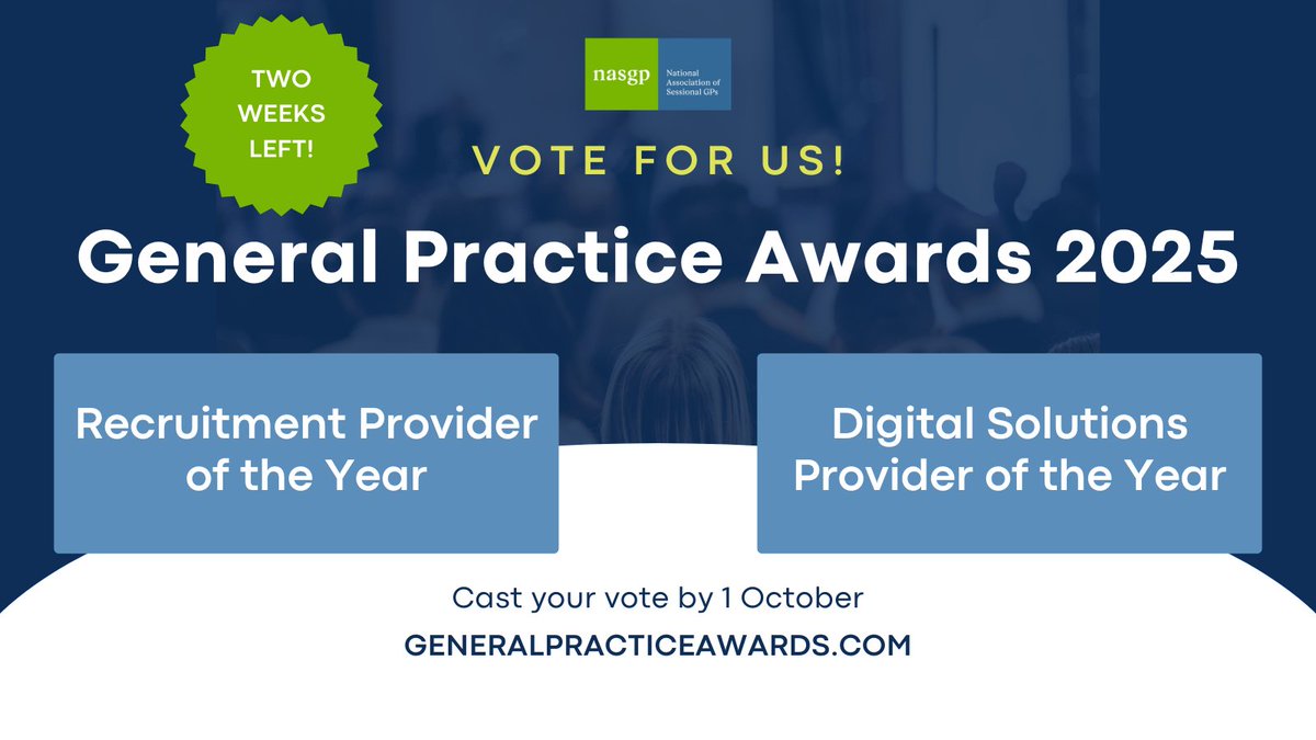 We’ve been nominated for our work in SNEE and Gloucestershire for the General Practice Awards.

If you want to vote for an org that puts patients first through collaborative working, vote for NASGP: cogora.swoogo.com/supplier-votin…

#GPAwards <a href="/pulsetoday/">PulseToday</a> <a href="/CogoraGroup/">Cogora</a>